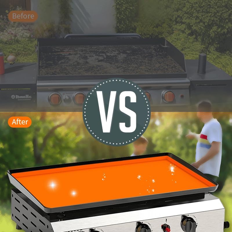 Miniatura 6 de Alfombrilla de silicona de 28 pulgadas para Blackstone, cubierta protectora de silicona para plancha de 28 pulgadas, cubierta protectora de