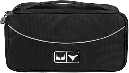 BAGSMART Travel Gear Lingerie Travel Case Bra Underwear Bag, Black