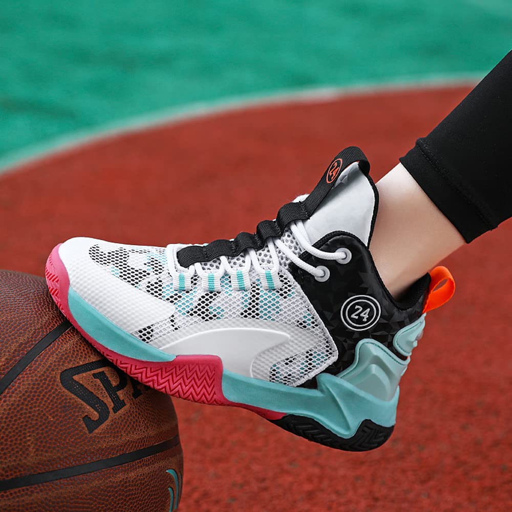 Kinder-Basketballschuhe High-Top-Dämpfung Leichte rutschfeste atmungsaktive aktive Outdoor-Sportschuhe Unisex