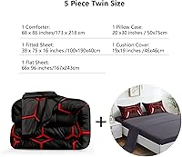Vista 33 de ROWADALO 5 Pieces Gaming Bedding Set for Boys Gamer Comforter Set Twin Size,Game Controller Comforter for Boys Kids Teen 3D Gamepad Microfiber