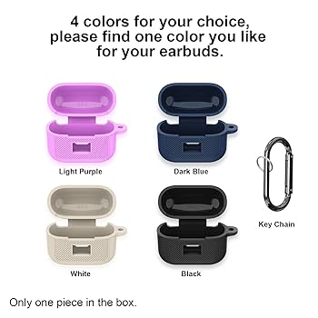 イヤホンケース TOZO T20用 ケース シリコン シンプル カラビナ付き 紺 Amazon.com: Compatible with TOZO T20 Case Cover, Soft