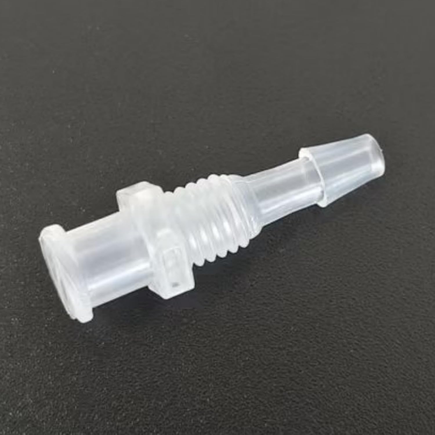 1/8'' PP Female Bulkhead Luer Lock to Hose Barb Connector 1/4-28 UNF Male Threaded Bulkhead Luer to Barbed with PC Nut for Aquarium Fuel Gas Liquid Air 50 Sets (1/8 Inch)