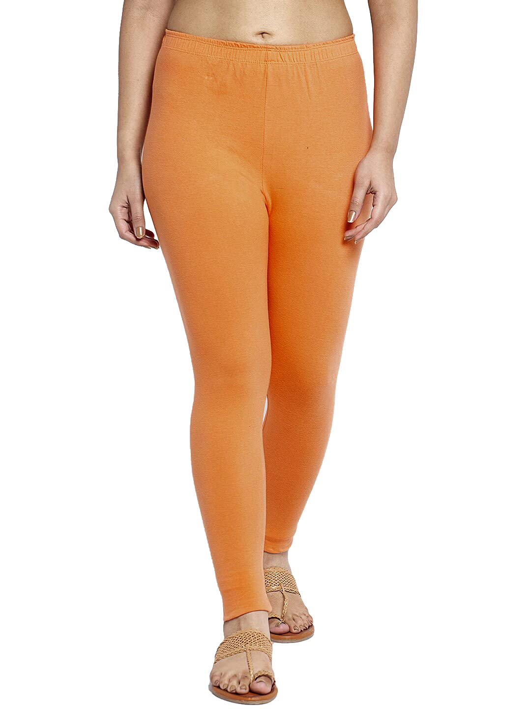 Shasmi Women's Stretch Leggings Ankle Orange 78_Light M