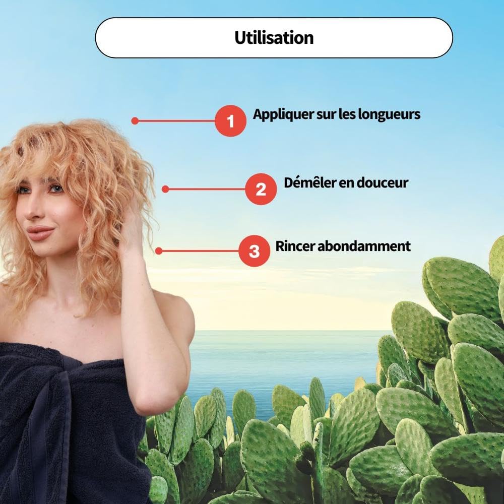 Shaeri - Soin Démêlant 200 ml - Pour tous types de cheveux - Hydratation tout en douceur - Répare et Démêle - Formule Sans Silicone - Vegan et Naturel - Tube recyclé et recyclable