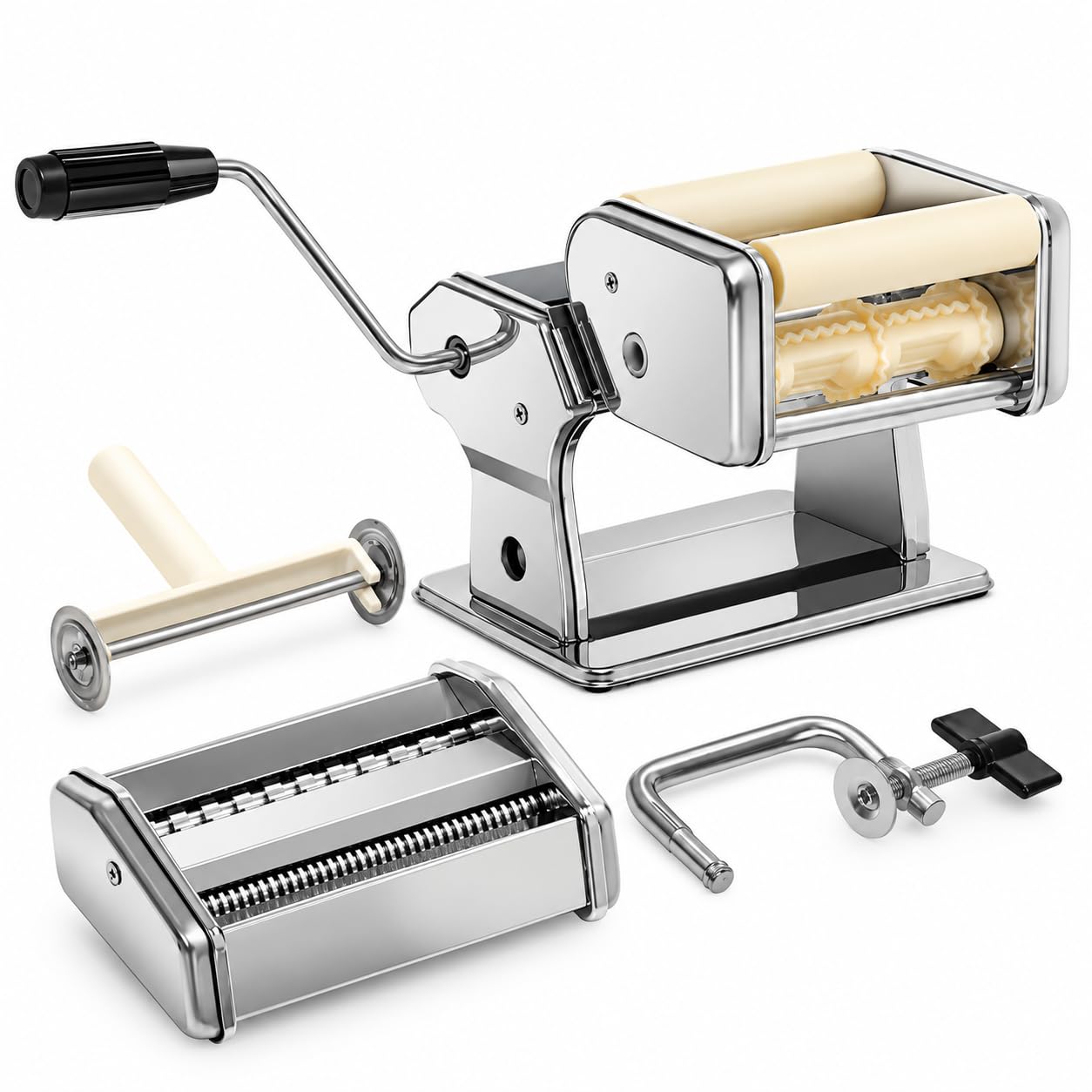 Machine à pâtes, machine à nouilles manuelle avec rouleau