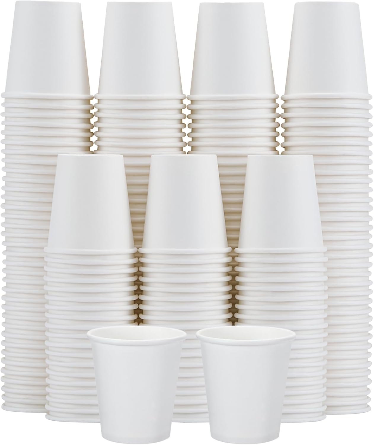 Clawsoff [300 Pack 5 oz Mini Paper Cups White, Small Mouthwash Cups 5 OZ, Disposable Bathroom Cups 5 Ounce for Supermarket, Birthday Party, Travel, Events, Picnic, BBQ