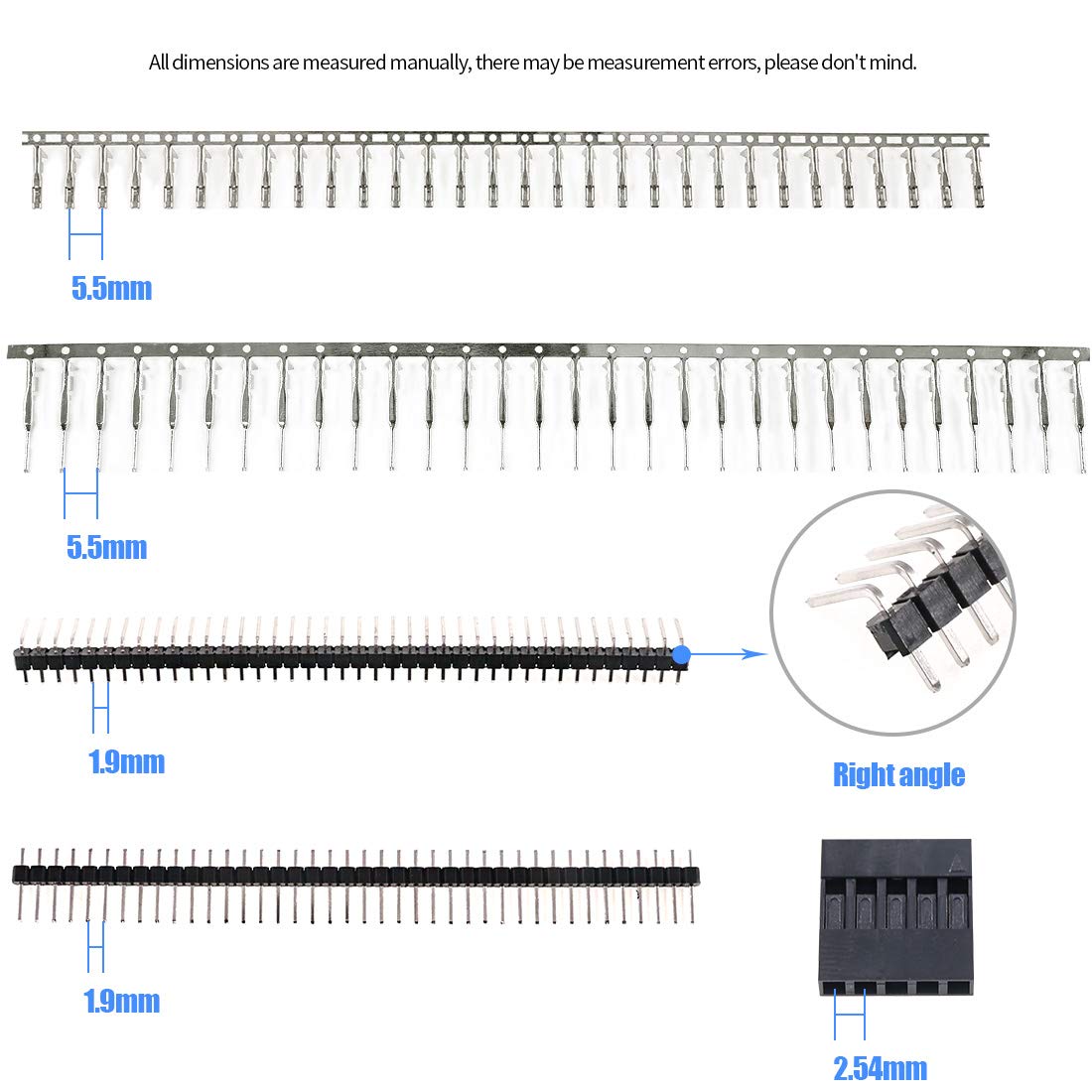Glarks 486Pcs Wire Crimper Tool Kit - SN-28B Ratchet Crimper With Dupont Connectors AWG28-18