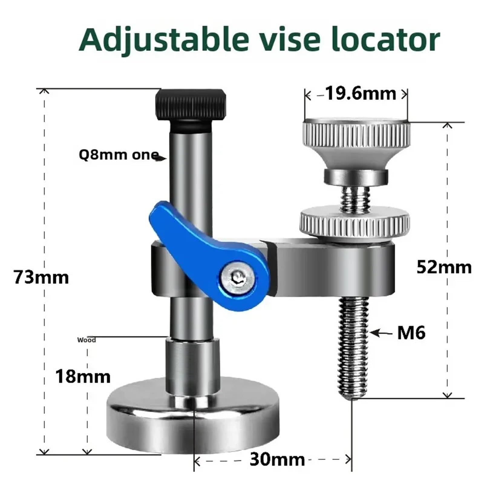 Morsa autocentrante, posizionatore magnete, localizzatore pezzo CNC ausiliaria ad aspirazione magnetica parallela Fresatura di metalli(F Normal Adustable)