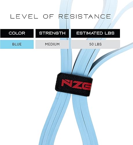 Miniatura 3 de NZG Bandas de resistencia de goma naranja 100% sin látex, 11 niveles (10 a 140 libras)