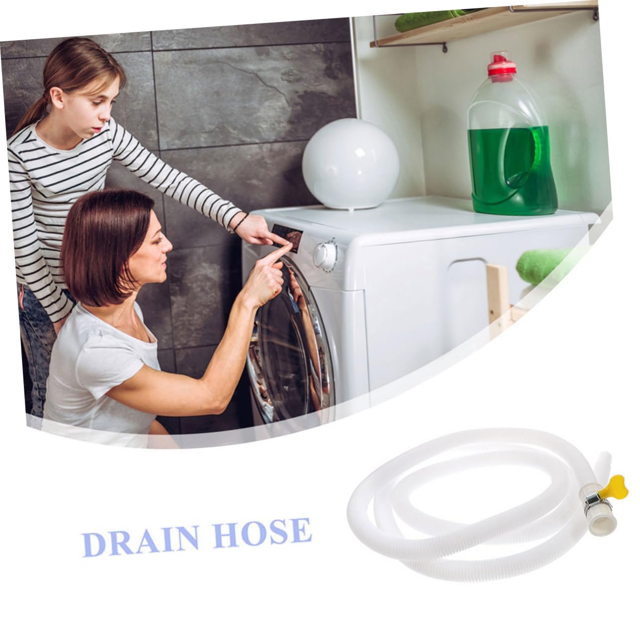 Zerodeko Tubo di Scarico con Fascetta in Acciaio Inossidabile Bianco per Condizionatore Esterno in PE e ABS Facile Installazione e Protezione Solare per Uso Domestico