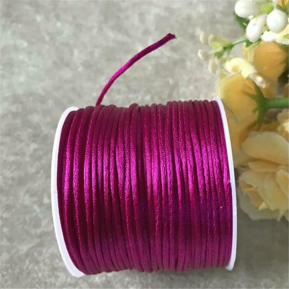 Cordon de soie nylon 2 mm fil nœud chinois pour création bracelet macramé et collier DIY