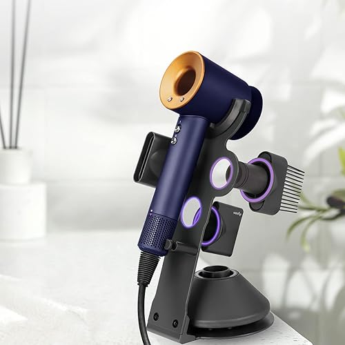 Miniatura 7 de Soporte para secador de pelo Dyson para secador de pelo, soporte mejorado para secadora de pelo Dyson para almacenar 5 accesorios Dyson para secador
