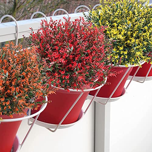 Elqubkan 10 Bündel UV-Beständige Blumensträuße für Den Innenbereich, Sträucher, Grünpflanzen im Freien