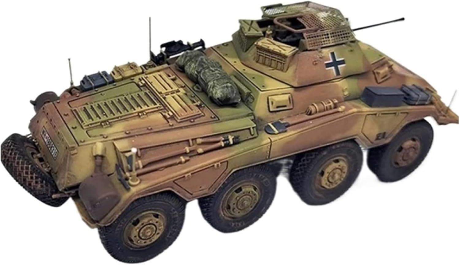 Realistic Tank 1:72 Scale for Sd.Kfz.234/1 Heavy Armoured Tank Model Kit Static Die Casting Collectible Ornaments Static Tank Model