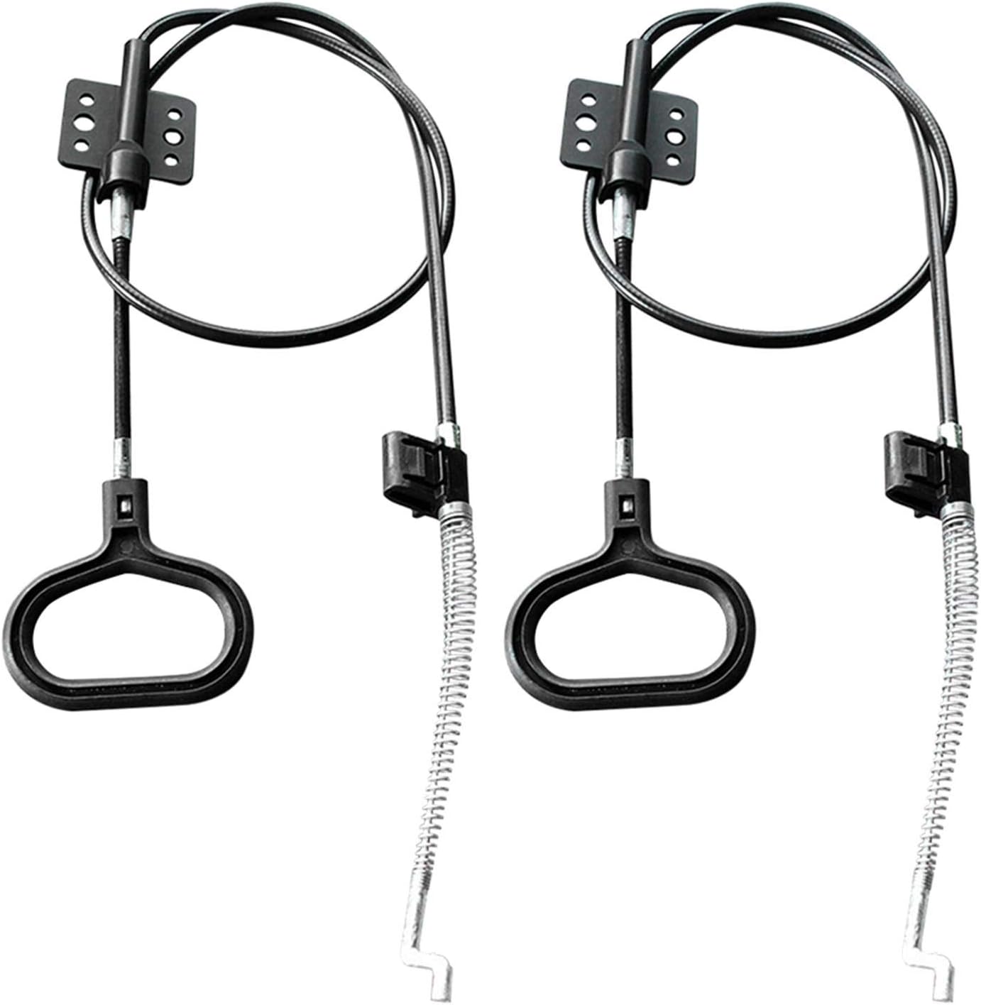 Faderr D-Ring Handle Recliner Pull Cable Spring, Recliner Replacement Parts Sofa Reliable Release Pull Cables D-Ring Handle, Sofa Pull Type Release Lever Handle Replacement Cable(Black/2 pcs)