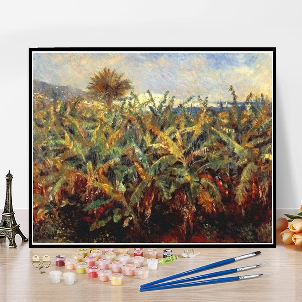 Amazon | DIY数字油絵バナナの木の畑1881年のオーギュスト・ルノワール