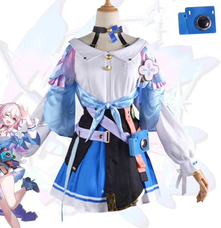 Amazon.co.jp: 三月なのか コスプレ コスチューム ウィッグとのセット