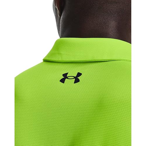 Under Armour Men's Tech Golf Polo, (369) Lime Surge / / Black, Small Tall 5