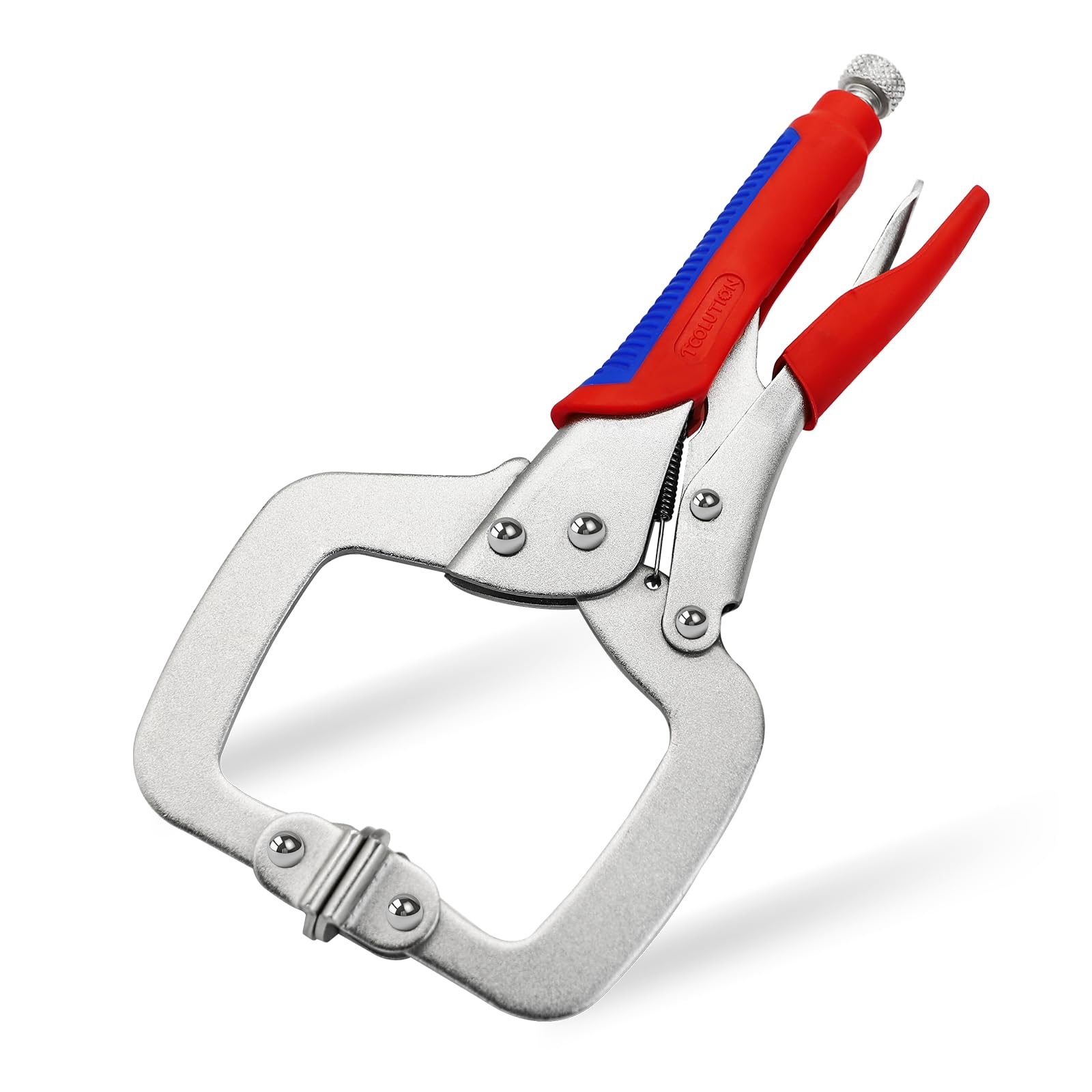 Toolution C-Clamp Locking Pliers 11-Inch Locking C-Clamp Plier, Heavy Duty Locking Pliers With Ergonomic Handle For Welding, Woodworking, Metalworking, Auto Repair & Home Diy Projects