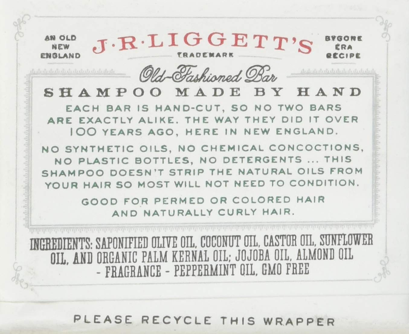 J R Liggett Jojoba Peppermint Shampoo Bar (4 Pack) by J.R. LIGGETT'S