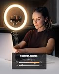 UBeesize 12 lumière bague de pouce avec support, lumière bague Selfie avec 50" Support de trépied extensible & Support de téléphone pour la vidéo Live Stream/Makeup/YouTube