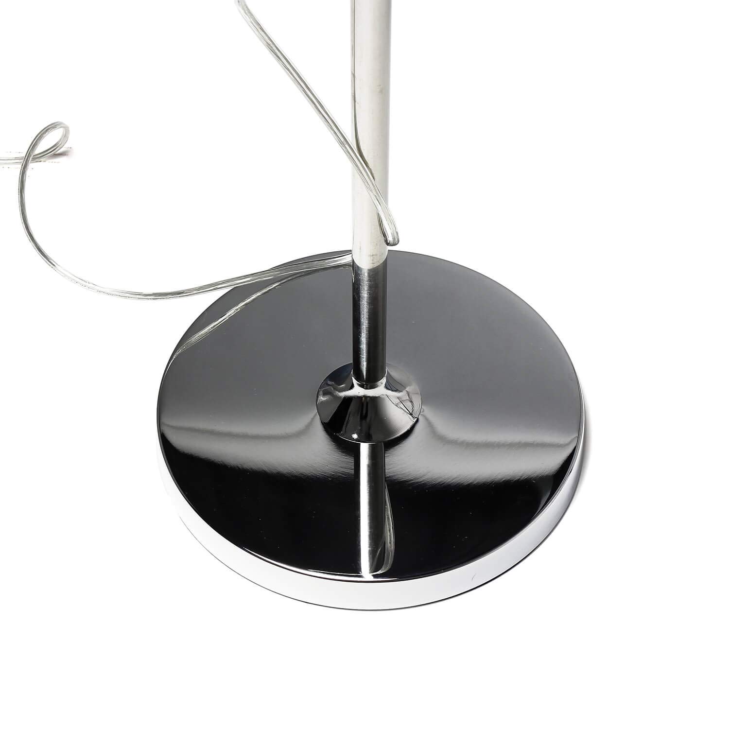 Lampa stojąca do salonu nowoczesna Empetrum chrom biała stal szlachetna Bauhaus Design E27 duża wys.: 184 cm lampka do czytania