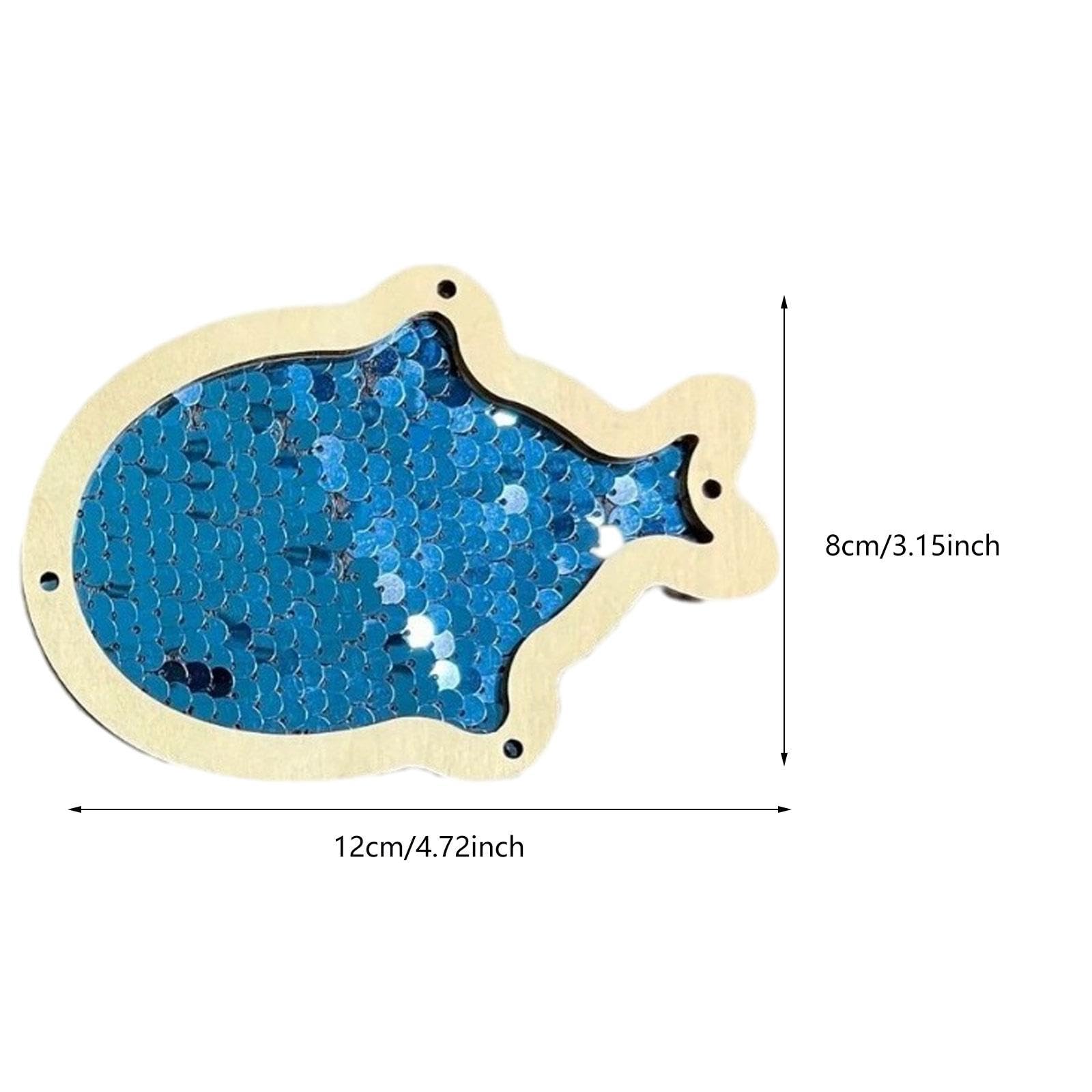 6X Fai da Te Bordo Occupato Parte Giocattolo Sensoriale Pesce Paillettes Materiale Fai da Te Bordo Sensoriale Giocattolo per Bambini Ragazz