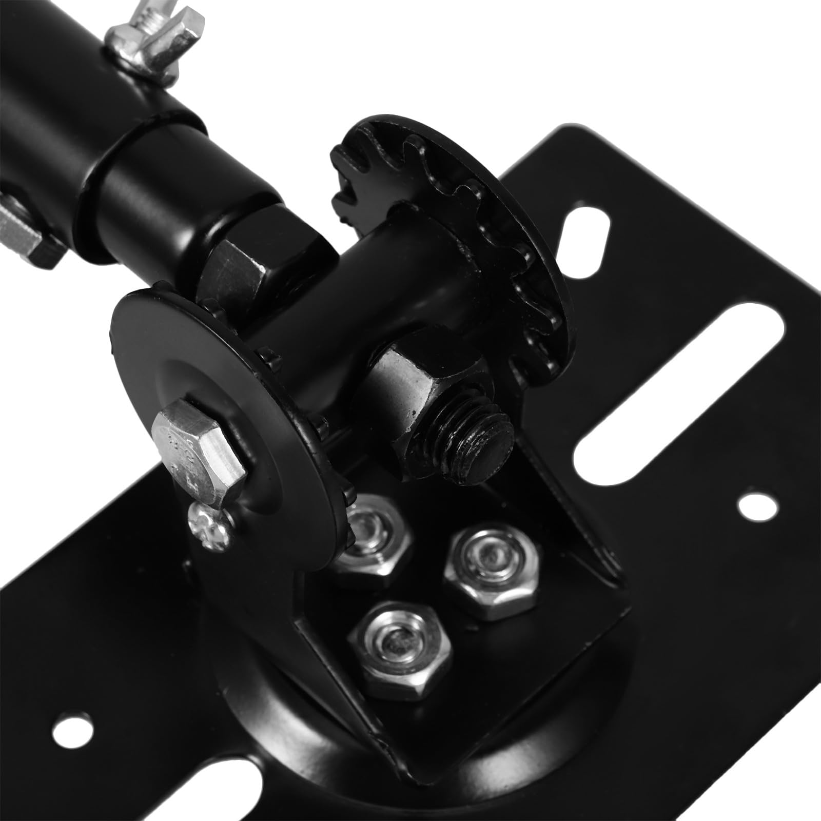 Support D'enceinte Robuste Réglable en Fer pour Plafond et Mur Noir
