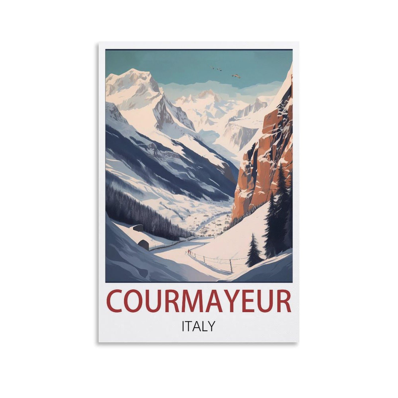 Casse-têtes pour Adultes 2000 Courmayeur Italie Casse-têtes pour Jeux d’activités familiales Difficiles Casse-tête DIY pour la décoration 70x100cm