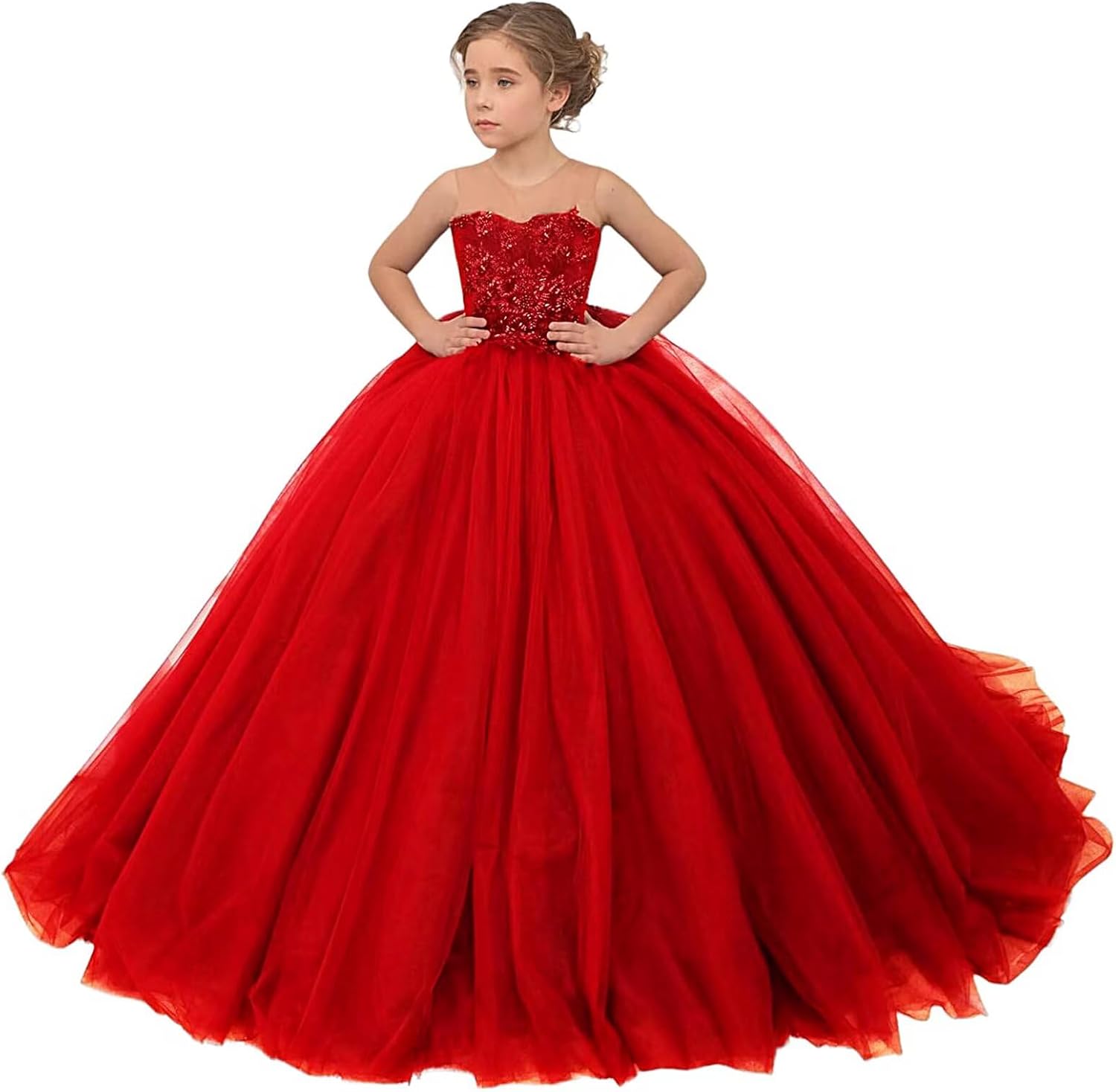 Tulle Flower Girl Dress for Wedding Lace Applique Kenya Ubuy