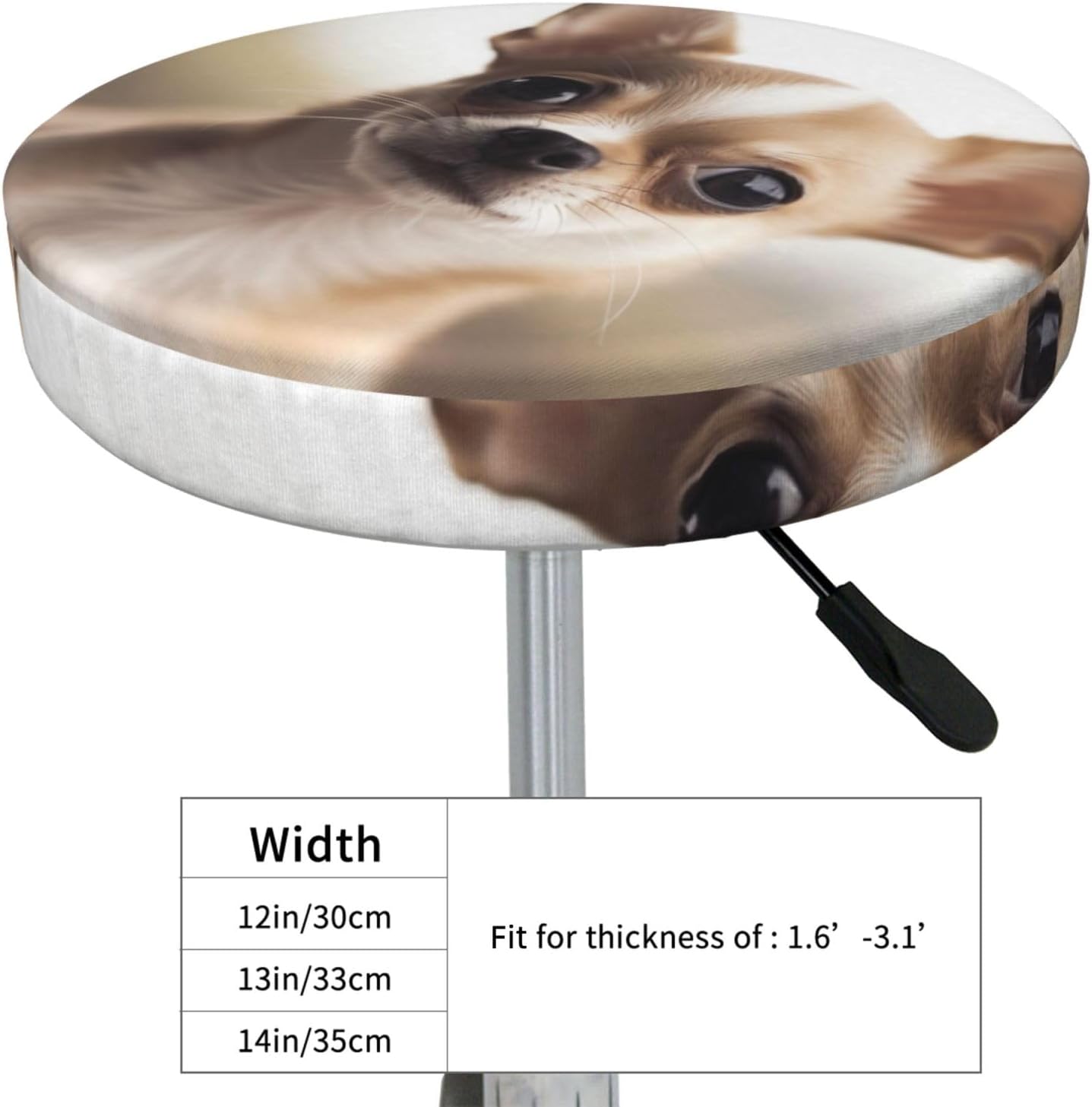 Round Bar Stool Seat Cover for Home Kitchen Dining Chair - 13 inch