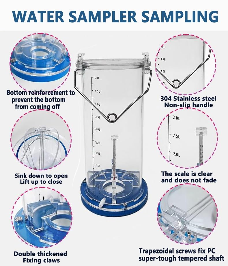 Kit d'échantillonnage d'eau complet avec bécher de 1 L et tige réglable robuste