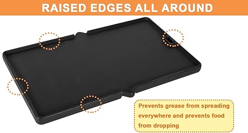 Vista 6 de 7404 Plancha reversible de hierro fundido para piezas de parrilla Weber Summit, placa de plancha para Weber Summit 400/600 SER Part Summit Silver