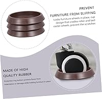 Vista 2 de Uonlytech 24 uds. Tazas de ruedas para muebles sin tapones para sillas mesas, sofás, pinzas de piso de plástico, salvaguarda madera dura lisa