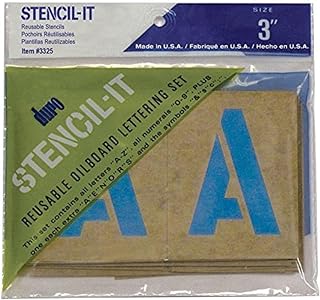 Duro by Graphic Products 3325 Stencil-It Oil Board Stencil Set, 3