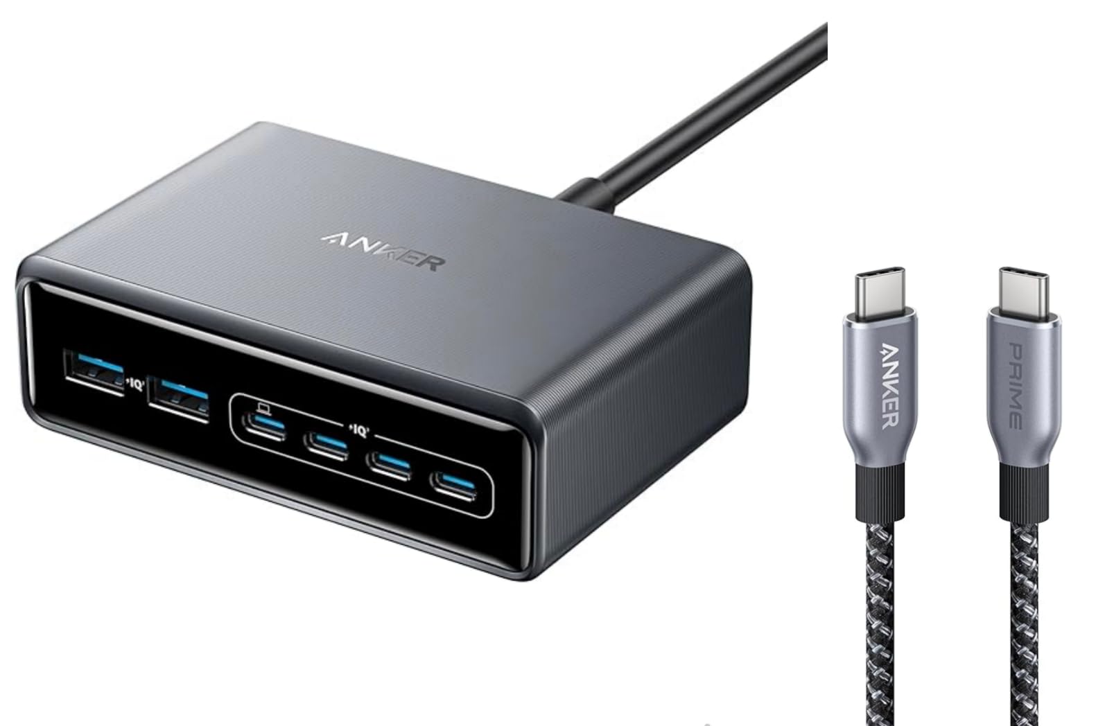 Anker Prime Charger 200W 6ポート　新品未使用 Amazon.com: Anker Prime Charger 200W 6 Ports GaN Silver with Anker