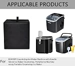 Couverture de la machine à glaçons pour le comptoir Silonn SLIM21 Heavy Duty résistant à la chaleur étanche Ice Maker Universal Protection Cover Compatible avec EUHOMY/ecozy Countertop Ice Machine