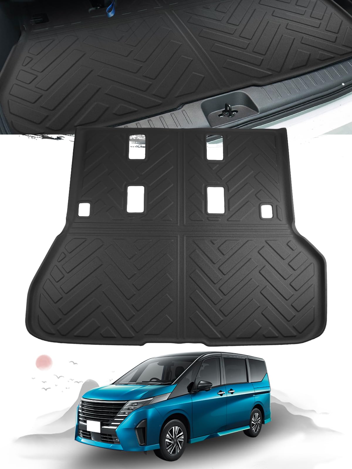 Amazon.co.jp: ruiya 新型 日産 c28 セレナ ラゲッジマット 専用 