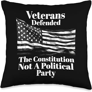 Veterans Defended The Constitution Not A Political Party Throw Pillow