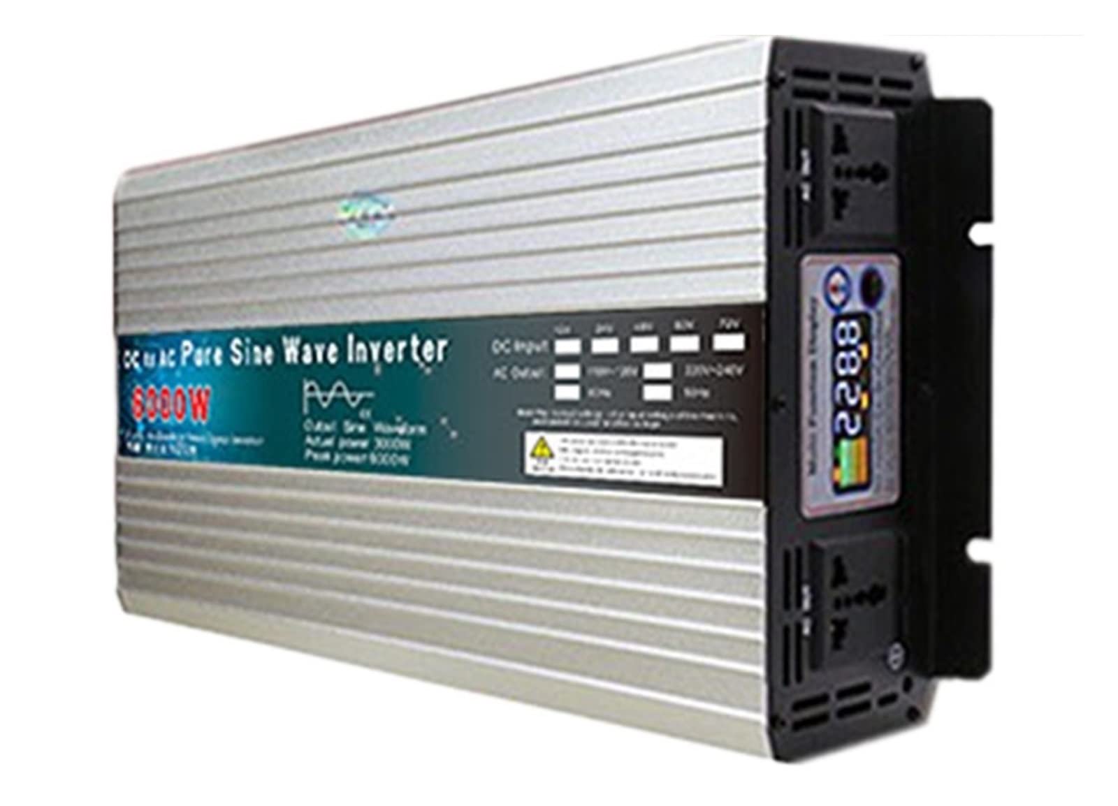 CUDTAPI Pure Sine Wave Inverter 12V/24V/48V/60V To 110 220 6000W 8000W Voltage Transformer Converter Pure Sine Wave Power Solar(48V 6000W,220 50HZ)