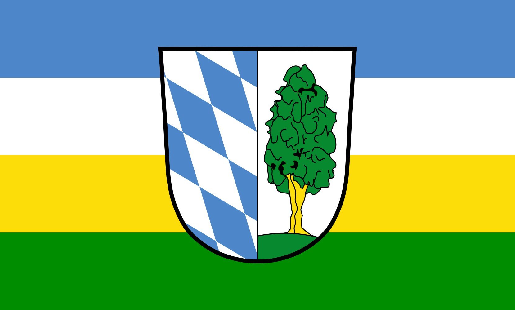 Drapeau Kösching M format paysage de 1.35m² pour décoration extérieure