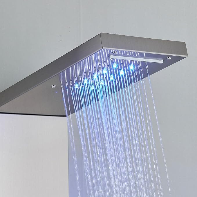 Columna de Ducha Led de Acero Inoxidable con Sistema de Masaje Lluvia y Cascada miniatura 6
