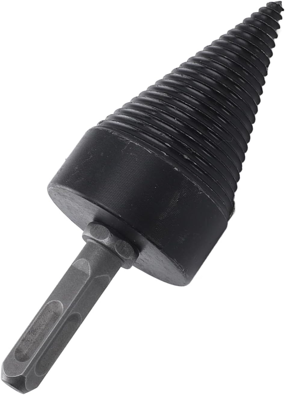 SIXRUN Firewood Log Splitter Kindling Splitting Wood Drill Bit with 3 Drilling Handles Firewood Log Drill Bits Labor Saving Firewood Log Splitter (50MM)