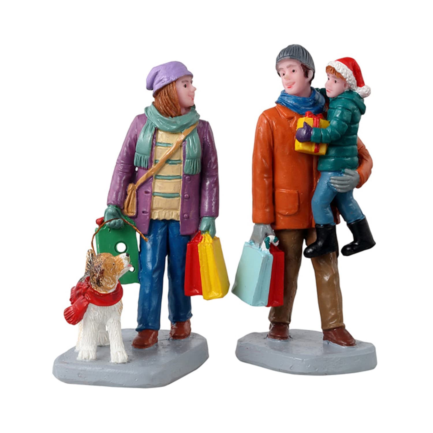 Lemax Red - Holiday Shoppers, Set Of 2