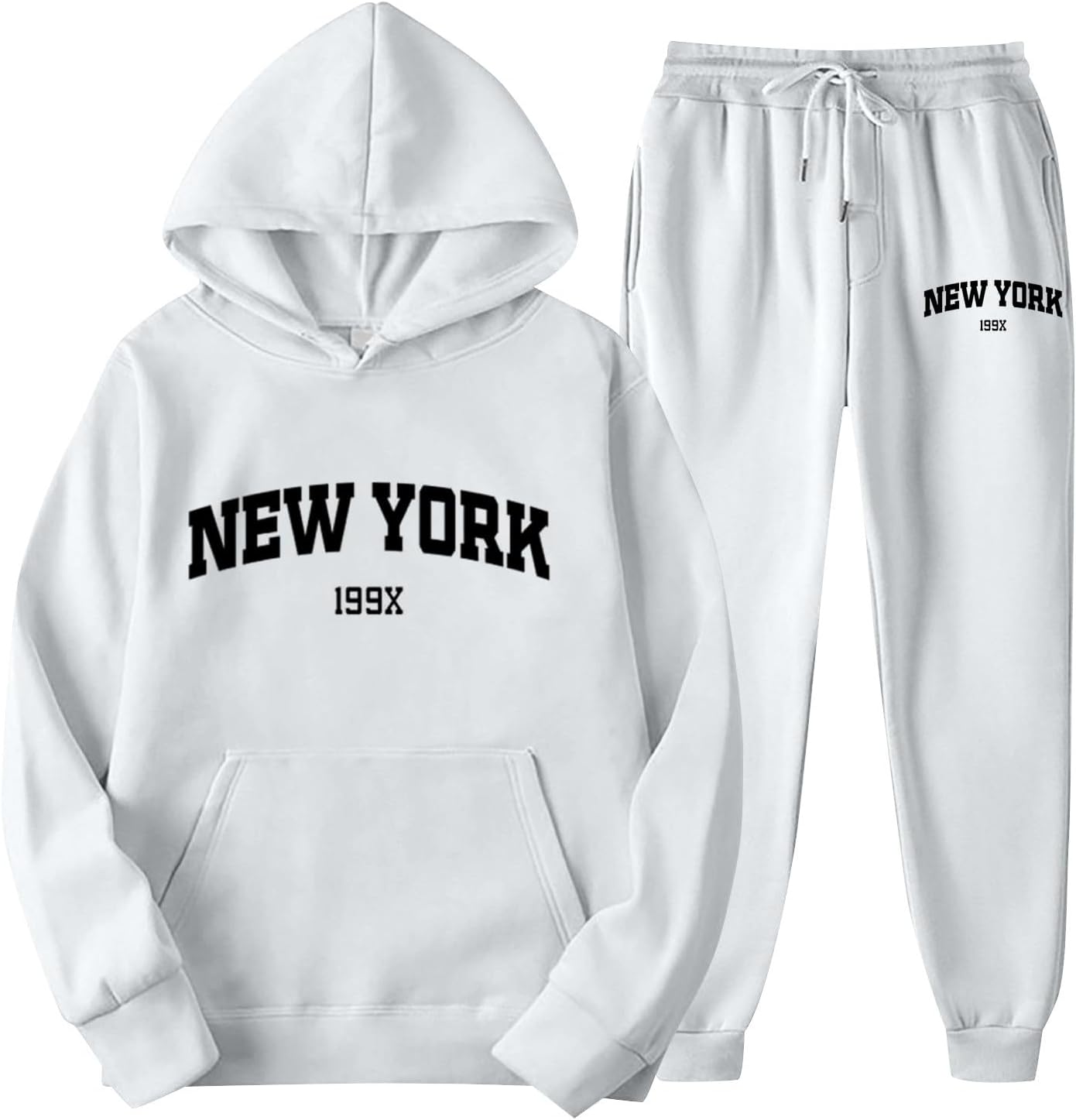 Women's Tracksuit Sets Letter Print Sports Outfits Hoodie Sweatshirt and Jogging Pants Sweatsuits Warm Loungewear Sets Soft Co Ord Set Plus Size Two Piece Airport Outfit Running Gym