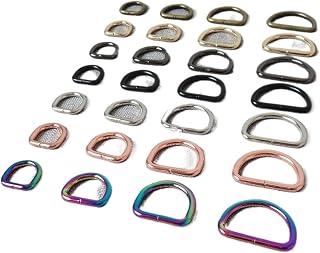 20 piezas de 15 mm, 20 mm, 25 mm y 32 mm de metal con cierre de cinturón y hebilla de anilla en D for bolso, collar de perro, correa, arnés, accesorios de costura for manualidades.(Gun Black,Inner Wid