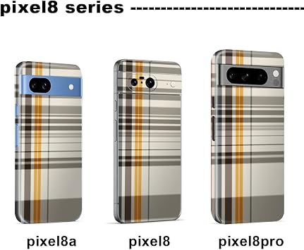 Pixel 9 Pro Fold 用 スキンシール 全面 背面 側面 傷防止 着せ替え デコ ステッカー 同柄2枚入り チェック ベージュ