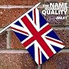 British Union Jack Stick Flag, ANLEY Great Britain 5x8 inch (12 X 20cm) HandHeld Mini Flag With 12" (30cm) White Solid Pole - Vivid Color and Fade Resistant - UK 5 x 8 inch Hand Held Flags With Spear #1