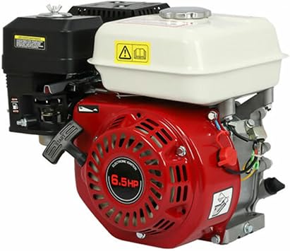 200CC 6.5HP Gas Engine, 4-Stroke Go Kart Motor Engine OHV Industrial Grade Gasoline Engine Horizontal Shaft Recoil/Pull Start for H0nda GX160 Go Kart Log Splitter Mini Bike