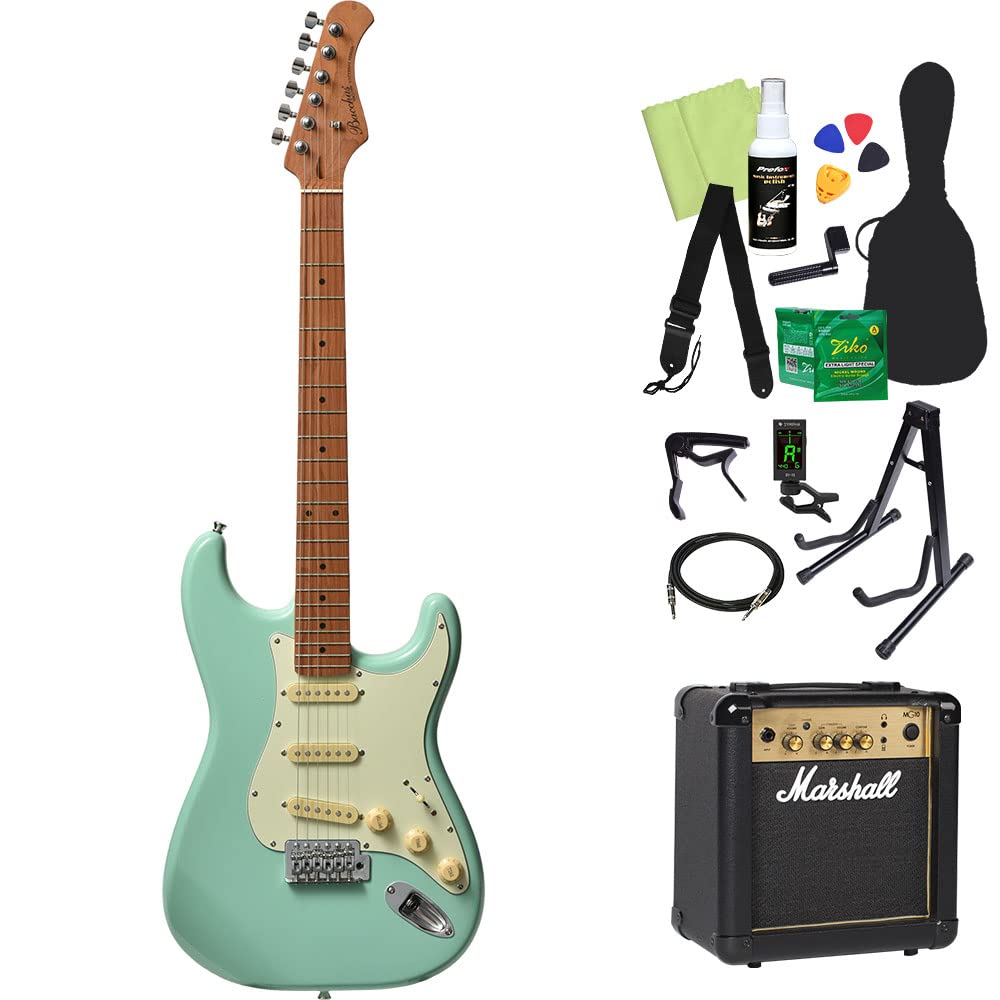 Amazon | Bacchus BST-1-RSM/M エレキギター初心者14点セット 【MG10